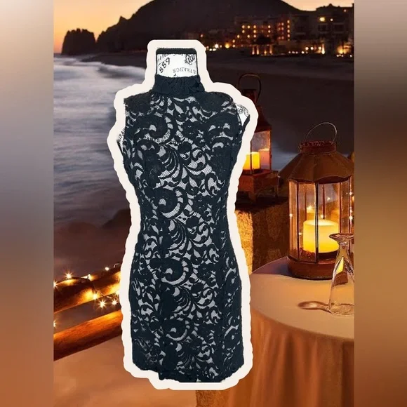 Monteau Lace style Dress with Lining - Picture 3 of 16